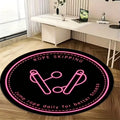 Round Printed Floor Mat – Modern Non-Slip Rug for Bedroom, Living Room & Home Gym