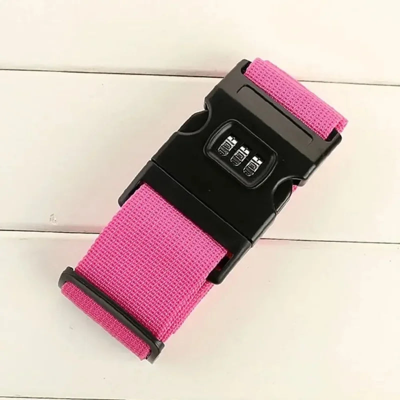 Adjustable Luggage Strap with Combination Lock – Travel Security Belt