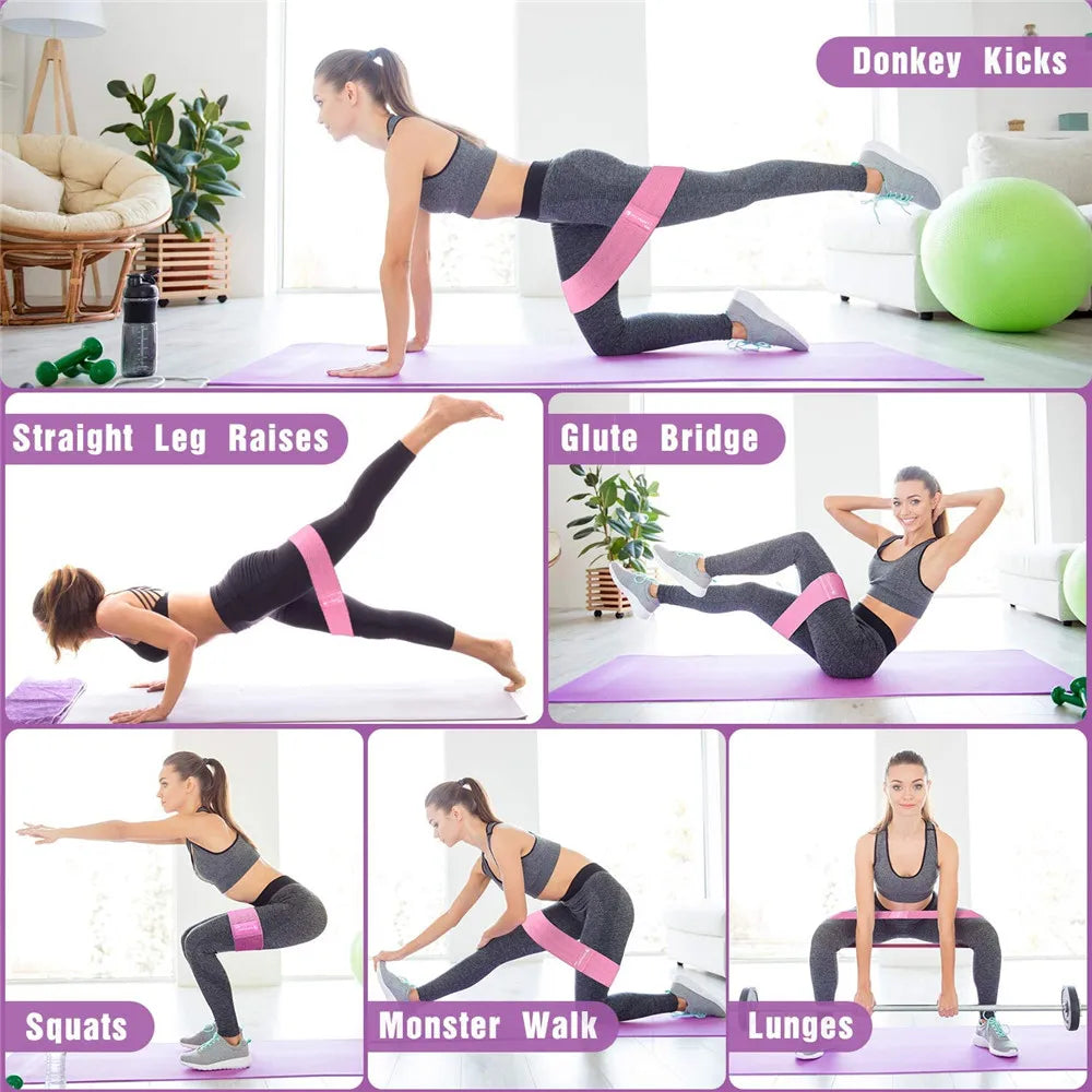 Fitness Resistance Bands – Elastic Loop Bands for Home Gym, Yoga & Strength Training