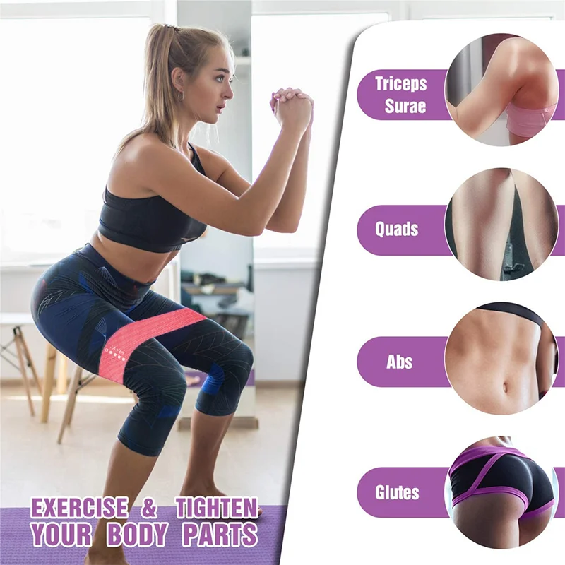Fitness Resistance Bands – Elastic Loop Bands for Home Gym, Yoga & Strength Training