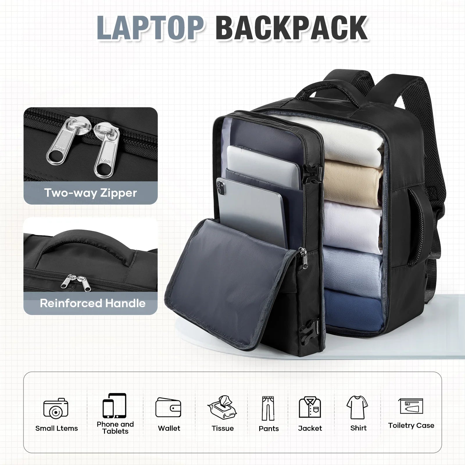 40x30x20 Cabin Backpack – Lightweight Travel & Laptop Bag for Men & Women
