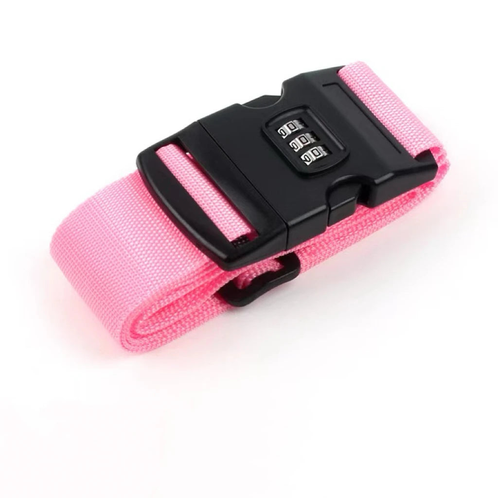 Adjustable Luggage Strap with Combination Lock – Travel Security Belt