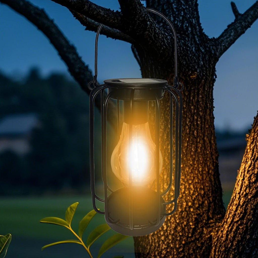 Solar-powered lantern light