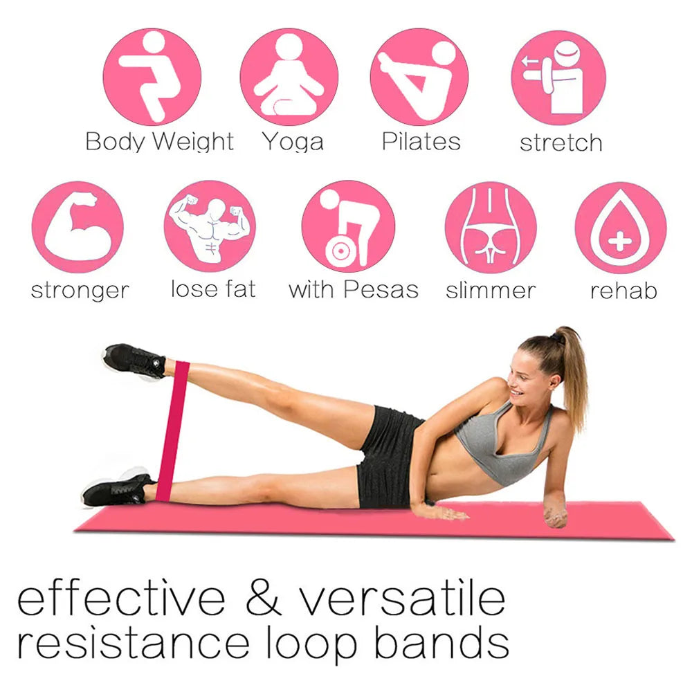 Fitness Resistance Bands – Elastic Loop Bands for Home Gym, Yoga & Strength Training