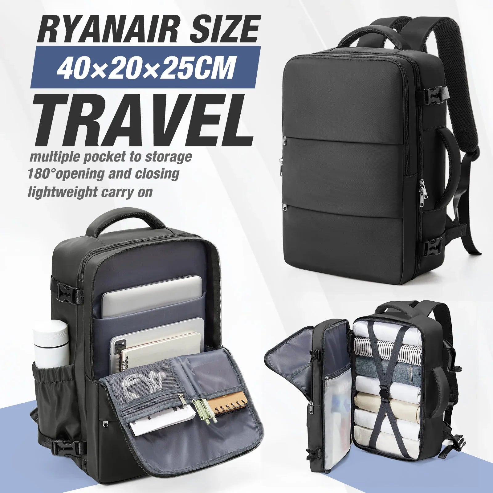 40x30x20 Cabin Backpack – Lightweight Travel & Laptop Bag for Men & Women