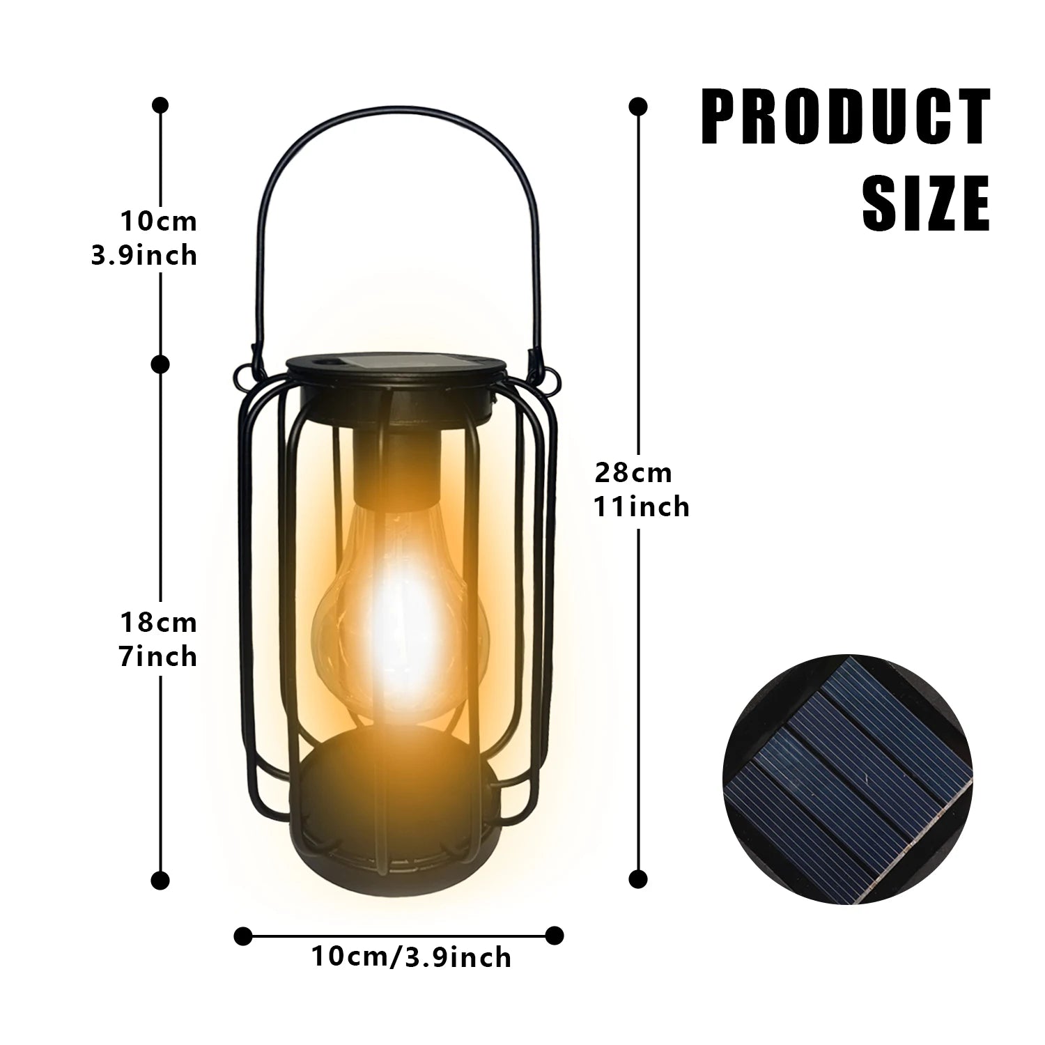 Solar-powered lantern light