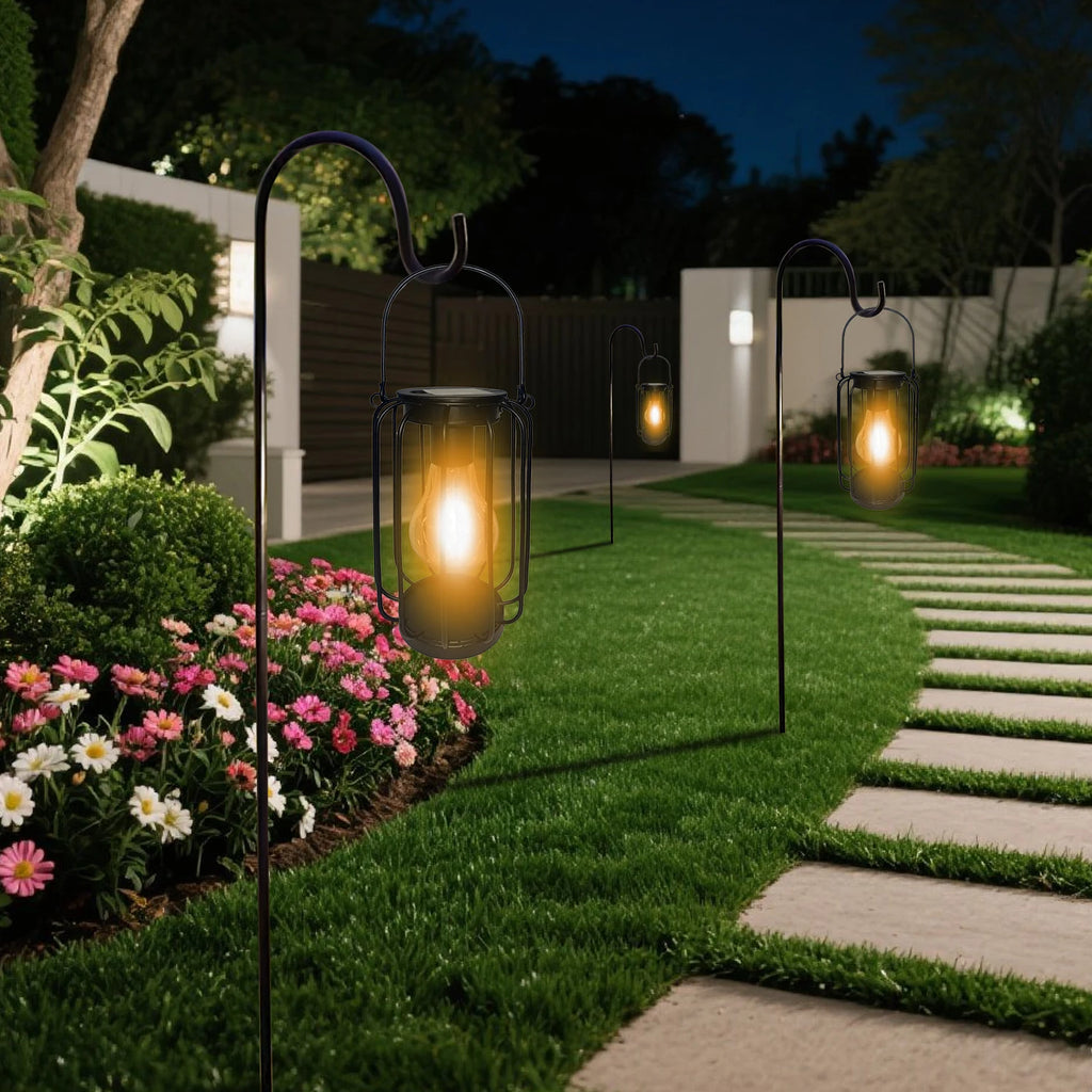 Solar-powered lantern light