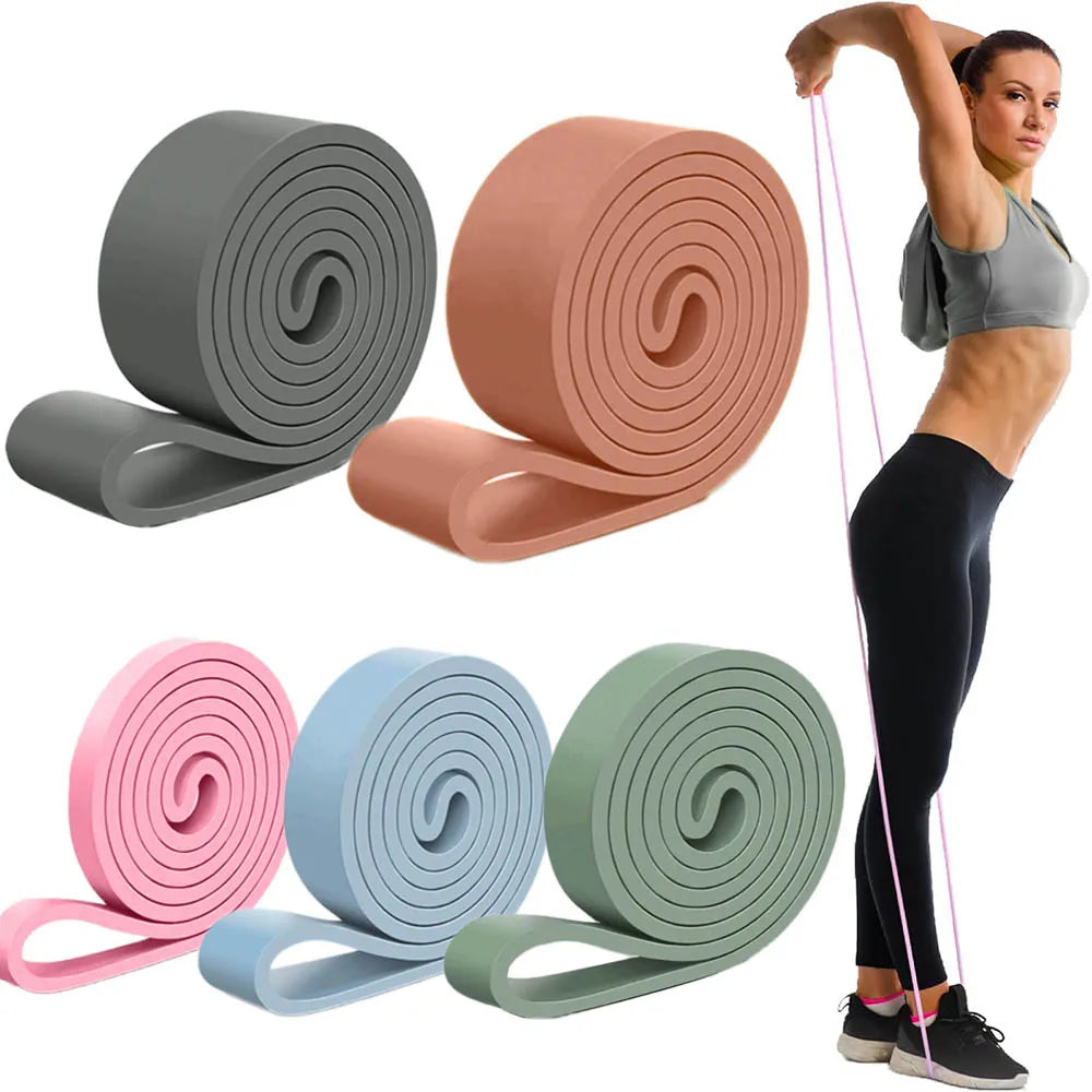 Silicone Pull Up Resistance Bands – 5 Levels for Home Gym & Strength Training