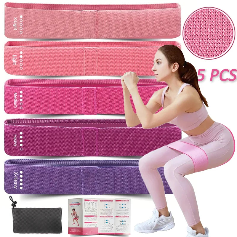 Fitness Resistance Bands – Elastic Loop Bands for Home Gym, Yoga & Strength Training