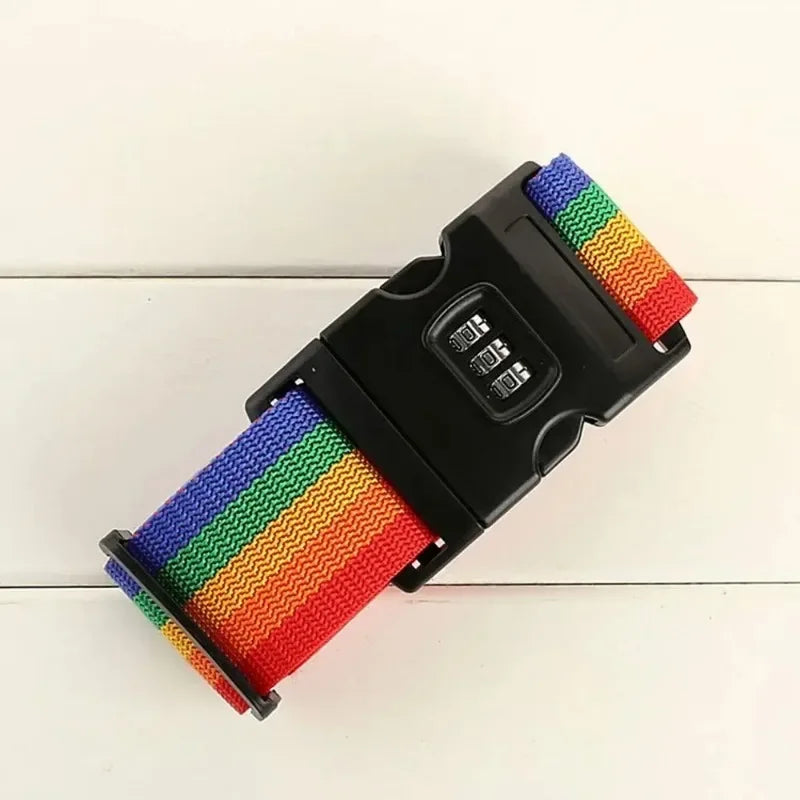 Adjustable Luggage Strap with Combination Lock – Travel Security Belt