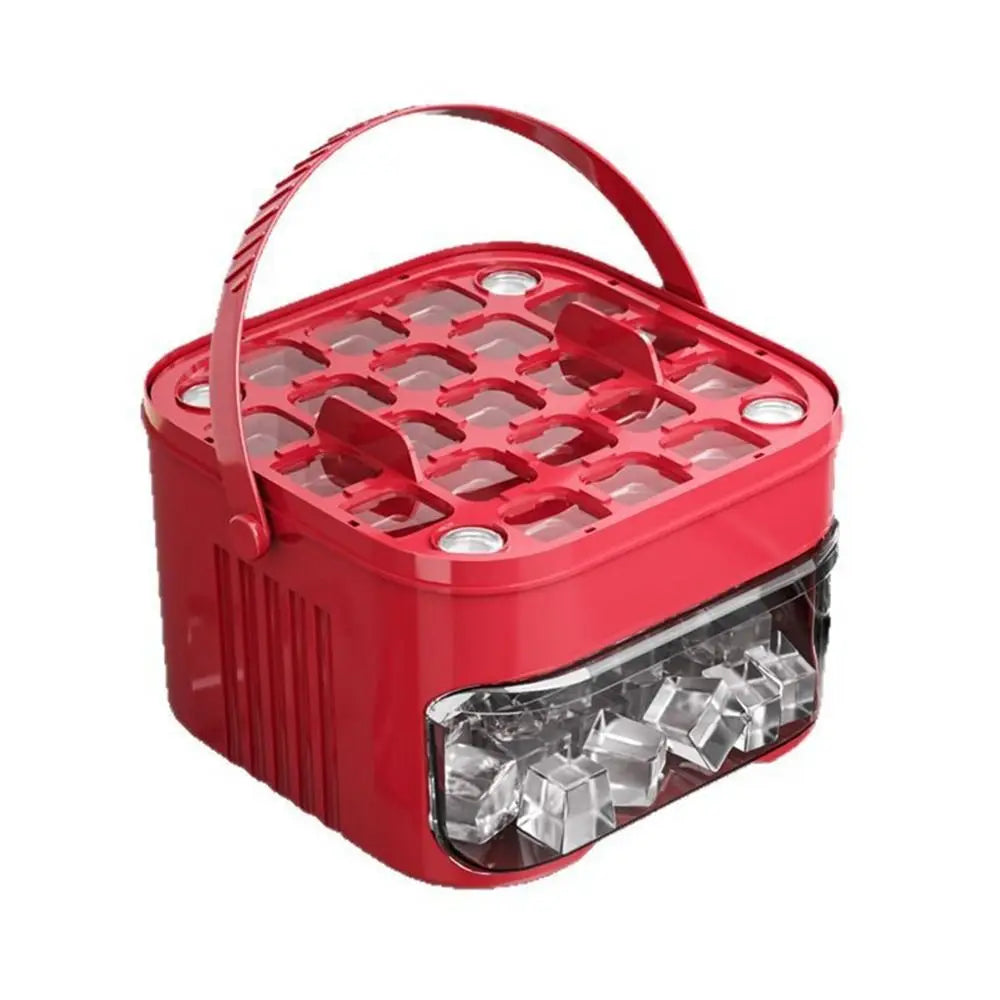 FrostPress 50 – Double-Layer Ice Cube Maker & Storage Box